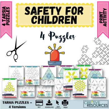 Preview of Safety For Children Printable Tarsia Puzzles