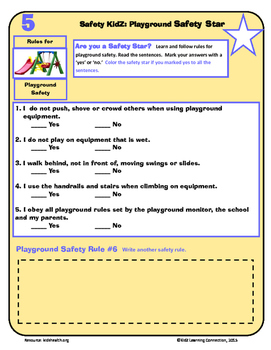 Preview of Playground Safety Rules and Practices