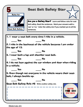 Preview of Seat Belt Safety Checklist