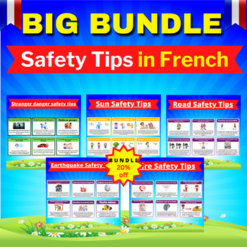 Preview of Safety Lessons Bundle IN FRENCH. Printable&Digital. Back to School