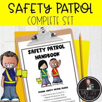 Preview of Safety Patrol for Elementary School Sponsor: Complete Set
