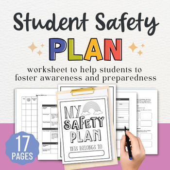 Preview of Crisis Plan Safety Students Counseling Middle High School Worksheet Group SEL