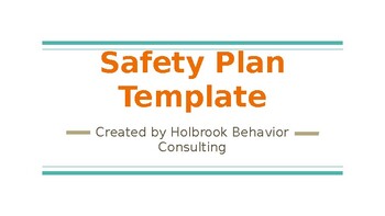 Preview of Safety Plan Template