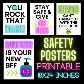 Preview of Safety Posters, Set of 4 (COVID & Flu Season)