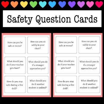 Preview of Safety Question / Scenario Prompts - Conversation Cards