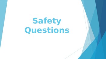 Preview of Safety Questions for Kids