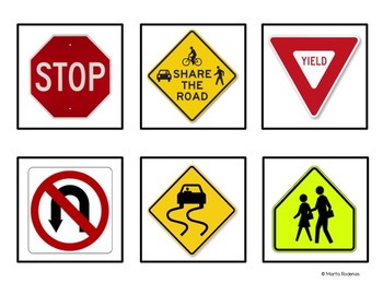 Safety Road Signs Pack by Teach Bilingual | Teachers Pay Teachers