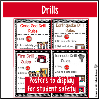 Earthquake Safety Procedure Display Posters (teacher made)