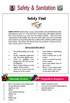 Safety & Sanitation In The Kitchen Lesson by Sunny Side Up Resources