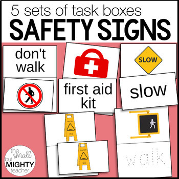Preview of Safety Sign, Community Signs, Task Boxes, Functional Vocabulary