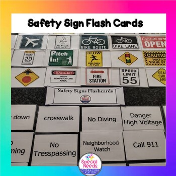 Safety Sign Flash Cards by Special Needs Embracing Autism | TPT