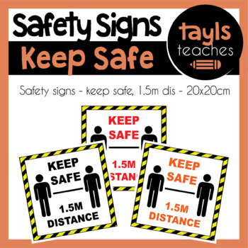Preview of Safety Sign PURCHASE! Social Distancing Square