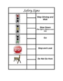 Safety Signs File Folder Game