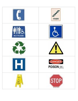 Preview of Safety Signs Flashcards
