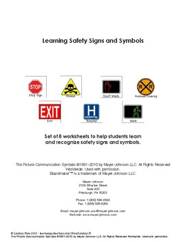Safety Signs Worksheets by Everything Nice | Teachers Pay Teachers