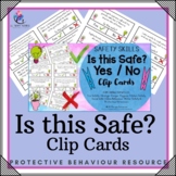 Safety Skills - 104 Yes No Clip Cards - Autism Special Edu