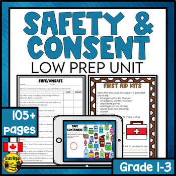 Preview of Safety and Consent Unit | Safety Symbols | First Aid | Injury Prevention