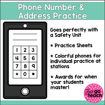Preview of Safety Unit: Phone Number & Address