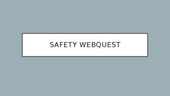 Preview of Safety WebQuest