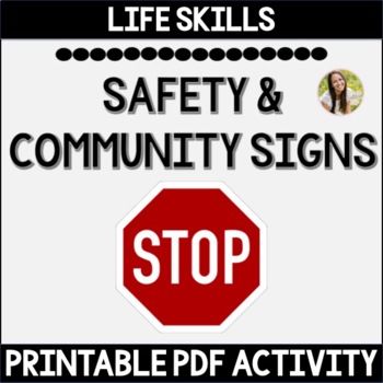 Preview of Safety and Community Signs for Life Skills Static PDF