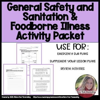 Preview of Safety and Sanitation & Foodborne Illness Activity Packet | Use for Sub Plans!