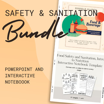 Preview of Safety and Sanitation Interactive Notebook and Powerpoint BUNDLE