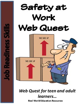 Preview of Work Safety Webquest and Printables for Life Skills and Transition