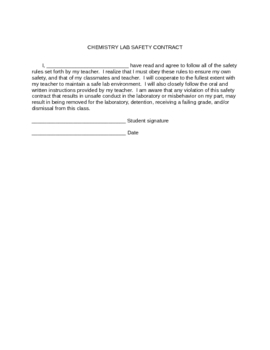 Preview of Safety in the Laboratory Contract