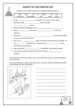 Safety In The Science Lab Worksheet