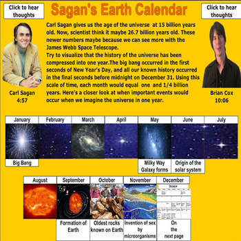 Preview of Sagan's Calendar