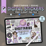 Sagittarius Season Digital Sticker, 35 PNG Funny Zodiac Si