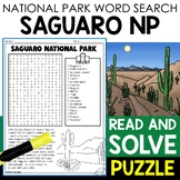 Saguaro National Park Word Search Puzzle National Park Wor