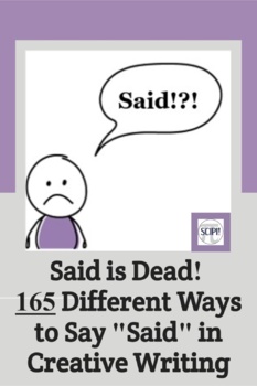 Preview of Said is Dead Anchor Charts! 165 Different Ways to Say "Said" in Creative Writing