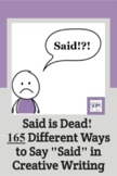 Said is Dead Anchor Charts! 165 Different Ways to Say "Sai