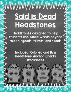 Teaching Synonyms for Said: A Said is Dead Alternative - Keep 'em