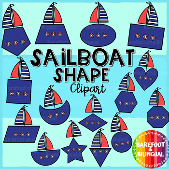 Preview of Sailboat Clipart Shapes - Transportation Clip Art