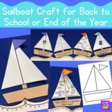 Sailboat Craft | Back to School | Beginning of the Year | 