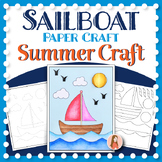 Sailboat Paper Craft | Summer Bulletin Board | Coloring cu