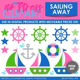 Sailing Away (Pink Set) Clip Art (Digital Use Ok!)
