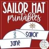Nautical Sailor Hats Printable- Editable Text!