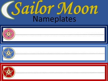Preview of Sailor Moon-Inspired Name Plates