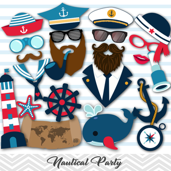 nautical party photo booth props