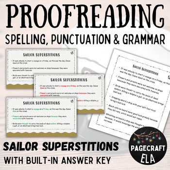 Preview of Sailor Proofreading Passages | Correct Spelling Punctuation Grammar Errors
