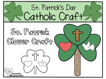 Preview of Saint Craft - St Patrick's Day - Catholic Craft - 3 Leaf Clover