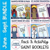 Catholic Saint Facts Activities | June Sept BUNDLE Peter P