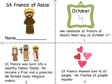 Saint Francis of Assisi Mini Book and Coloring Page