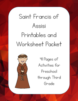 Preview of Saint Francis of Assisi Printables Activity Packet