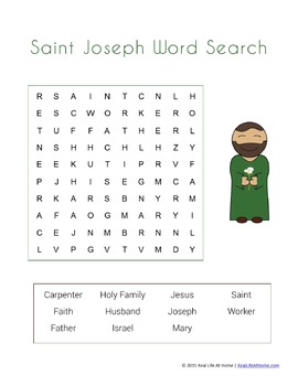 Saint Joseph Activities Printable Packet by Real Life at Home | TpT