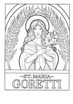 Saint Maria Goretti Coloring Pages (July 6) by MrFitz | TPT