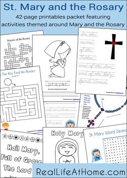Preview of Saint Mary and the Rosary Activity Packet